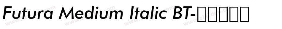 Futura Medium Italic BT字体转换